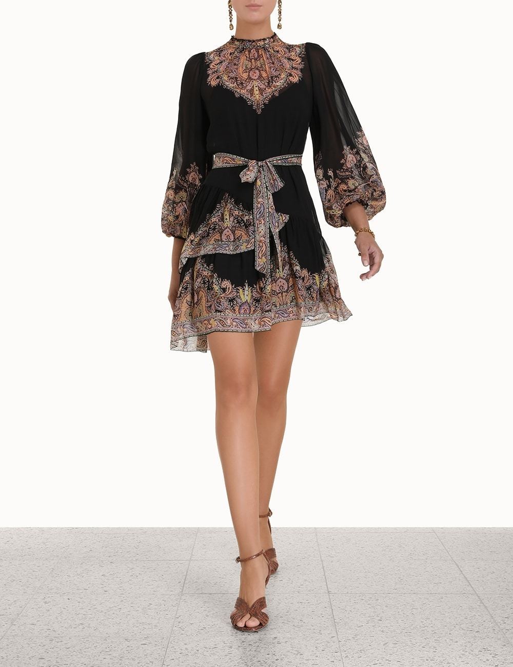 Borrow a Zimmermann Tempo Paisley Tiered Mini Dress