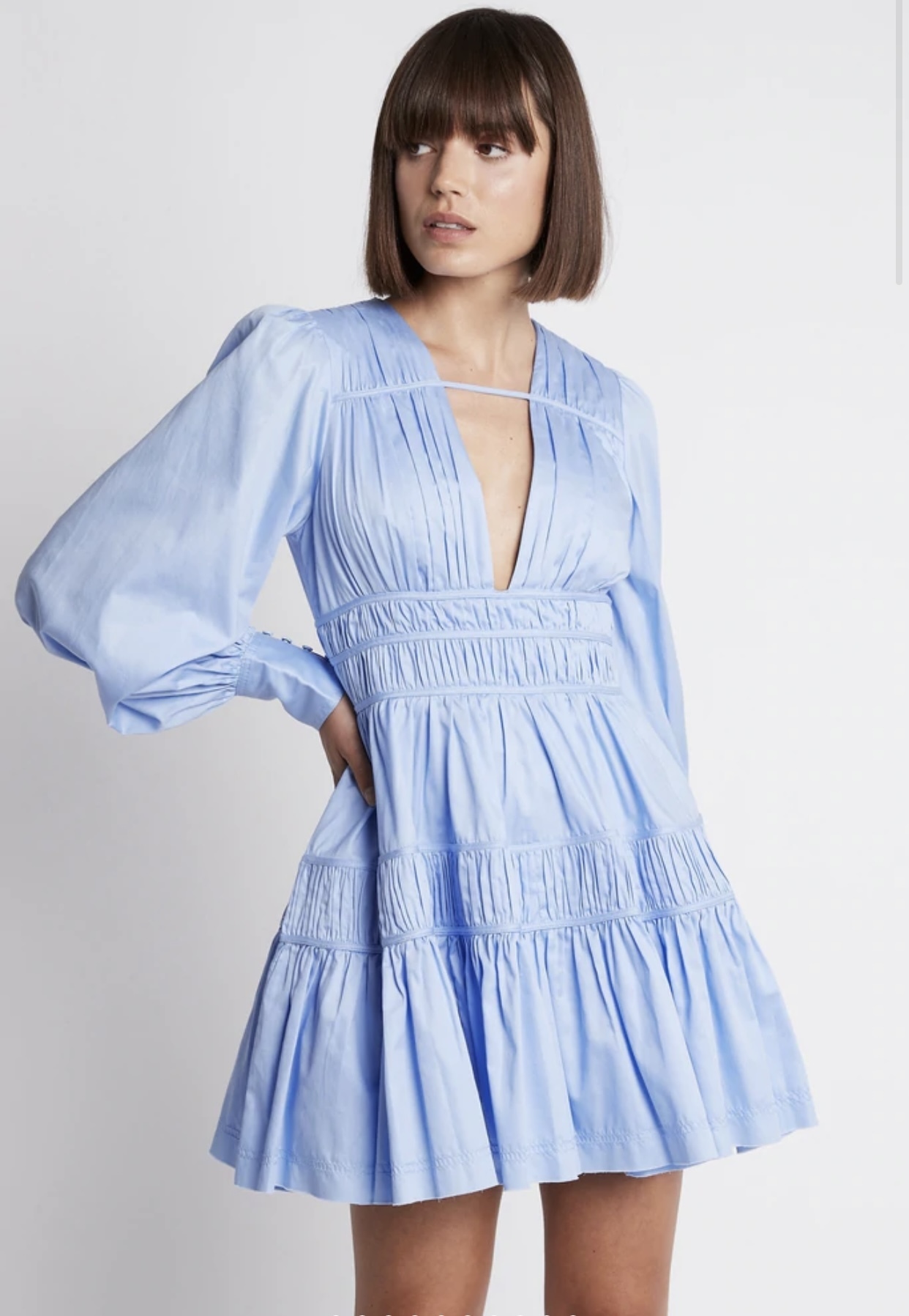 Borrow a Aje Fallingwater Gathered Mini Dress