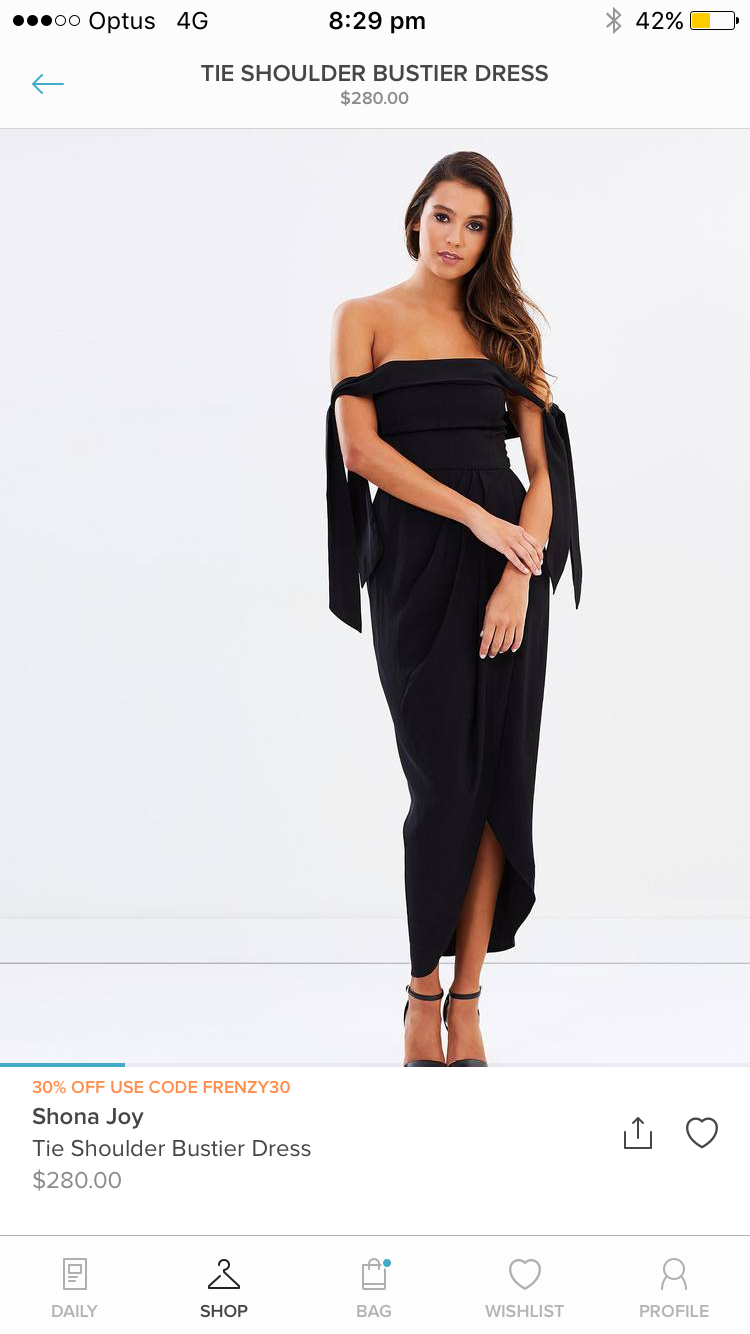 Hire a Shona Joy Tie Shoulder Bustier Dress