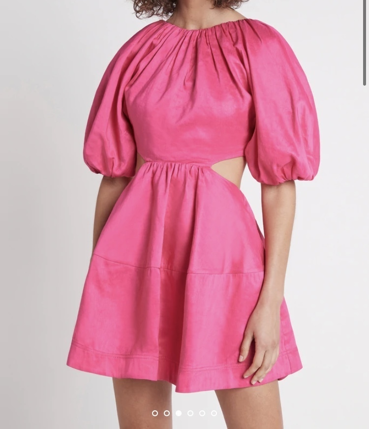 Borrow a Aje Aje Admiration Lace Up Mini Dress Pink Size 12