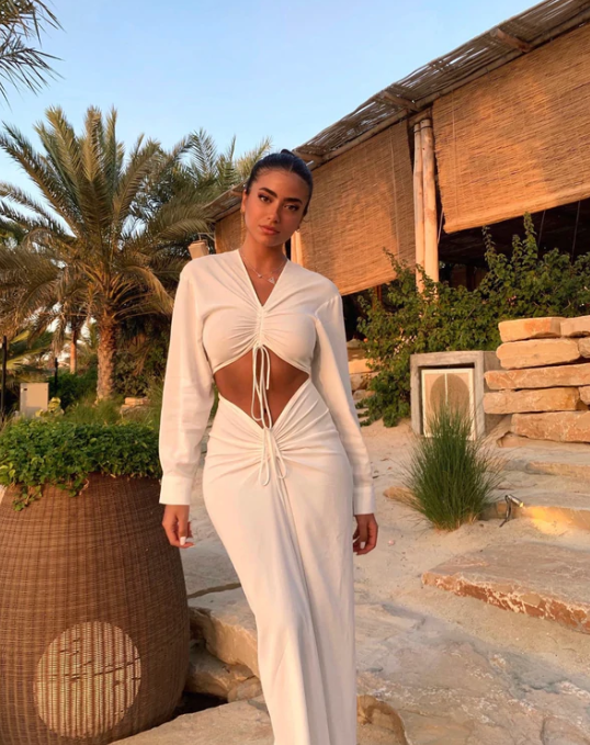 Borrow a Christopher Esber Ruched Disconnect Shirt Dress