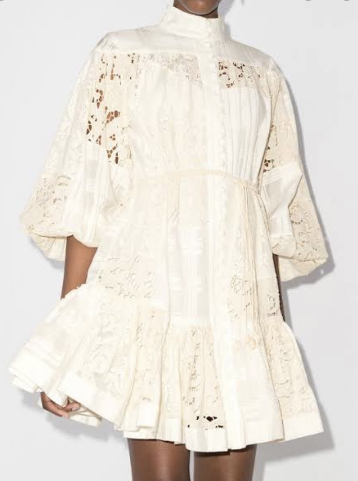 Formal rental Zimmermann Andie High Neck Lace Embroidered Mini Dress