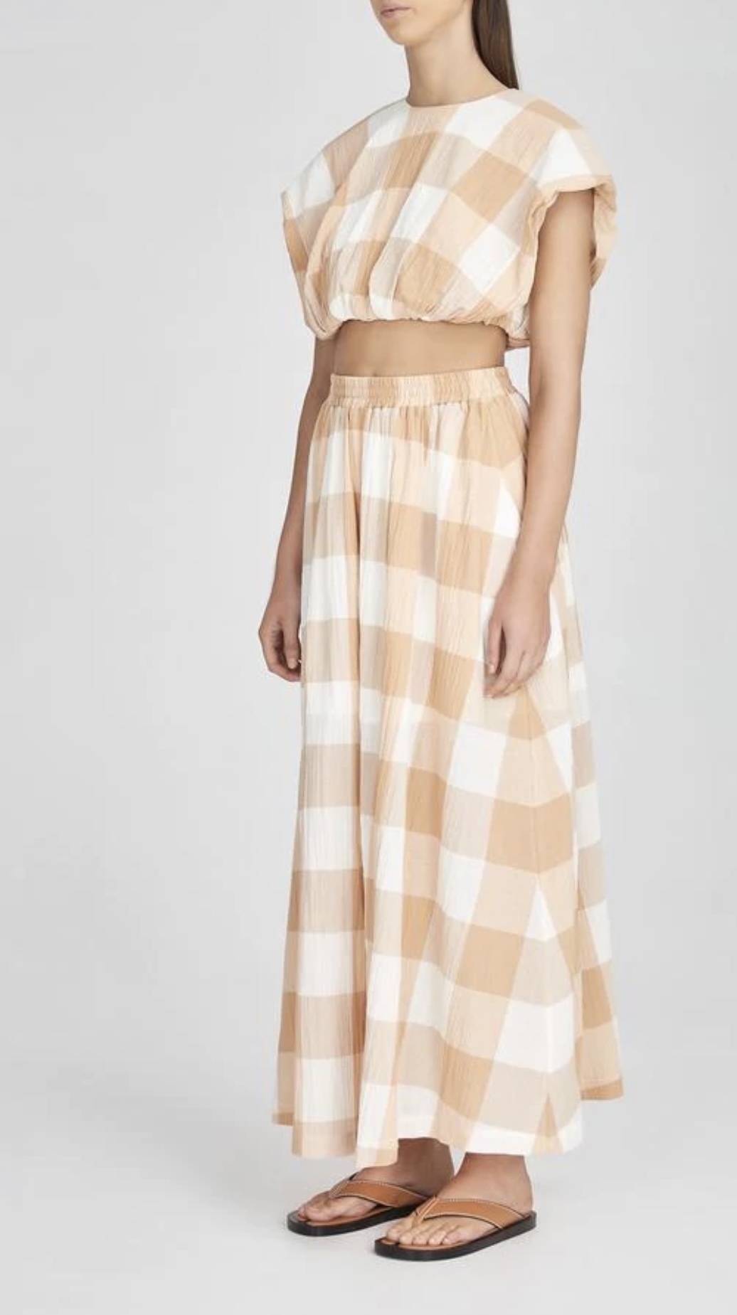 Affordable Significant Other Freida Top And Skirt Caramel Check