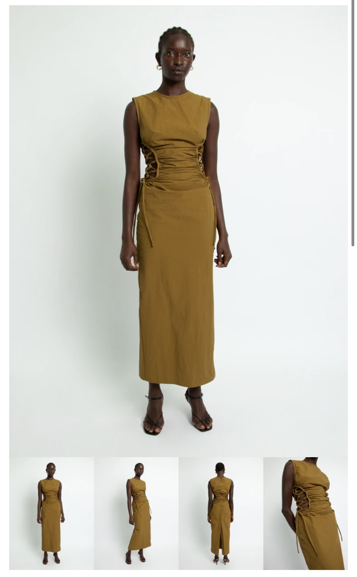 Rental Christopher Esber Ruched Side Laced Shell Dress