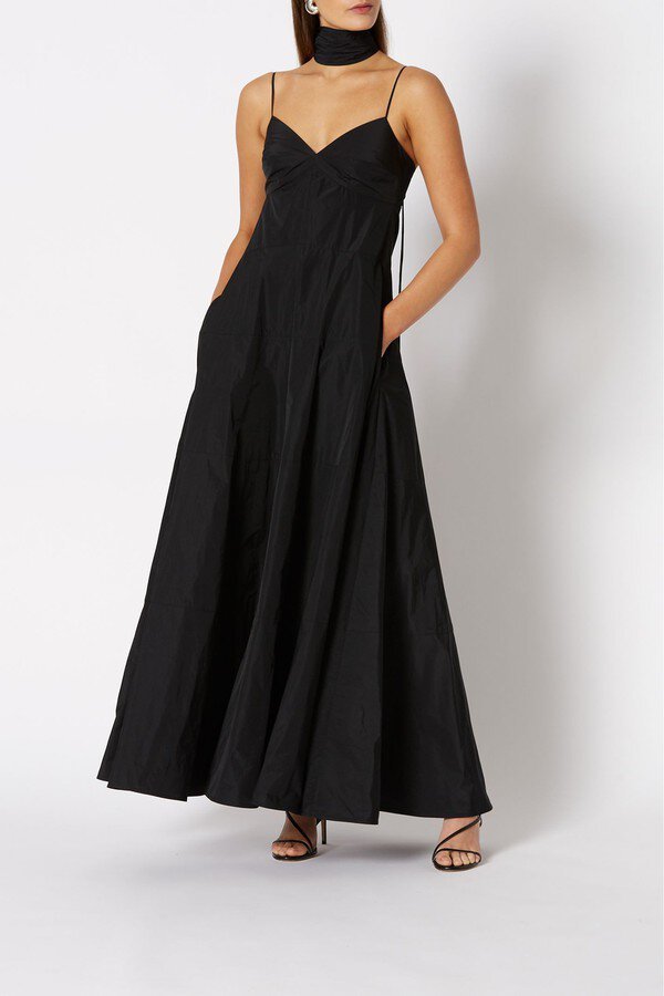 Rental Scanlan Theodore Taffeta Maxi Dress
