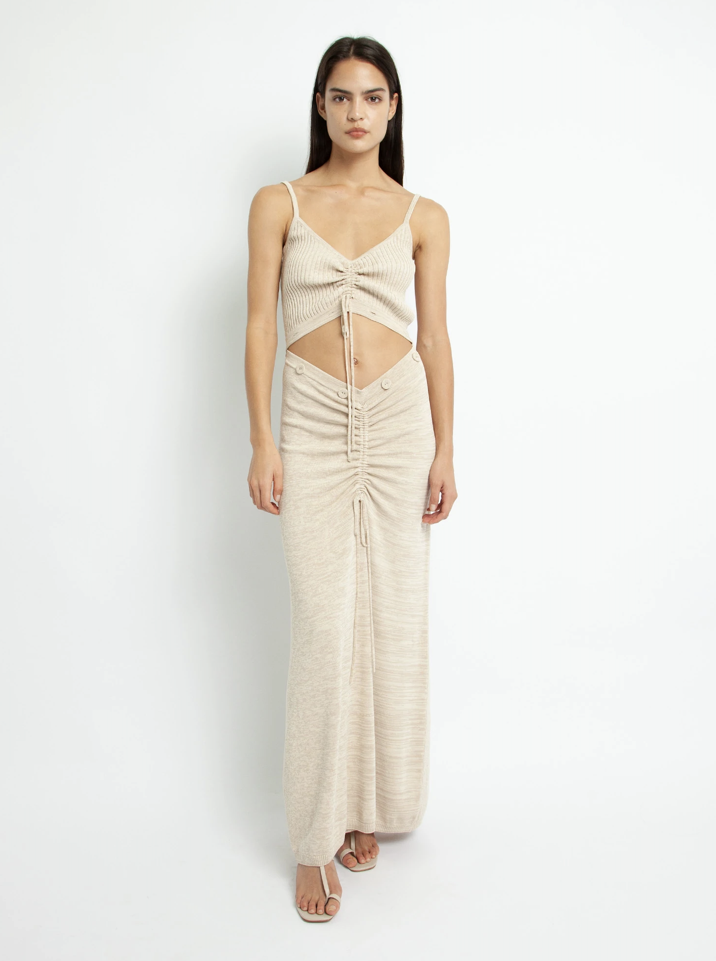 Loan a Christopher Esber Christopher Esber Ruched Disconnect Cami Dress