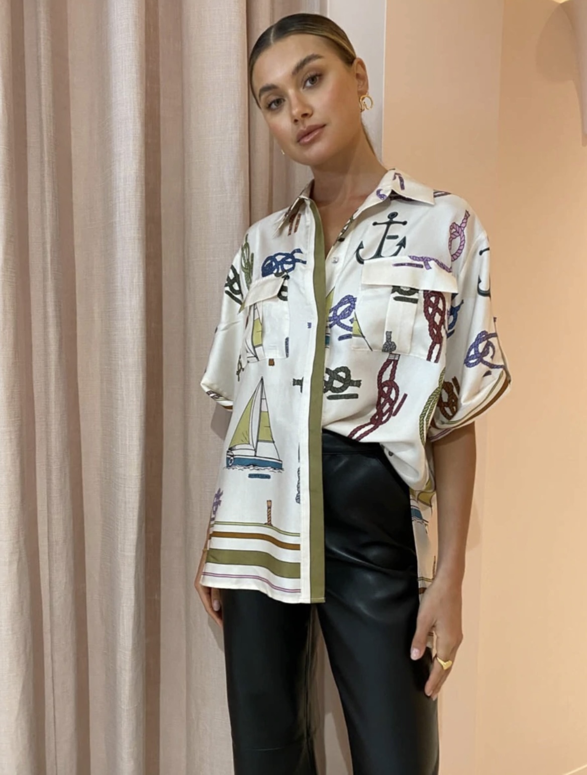 Rental Alemais Ships Ahoy Pant & Shirt Set