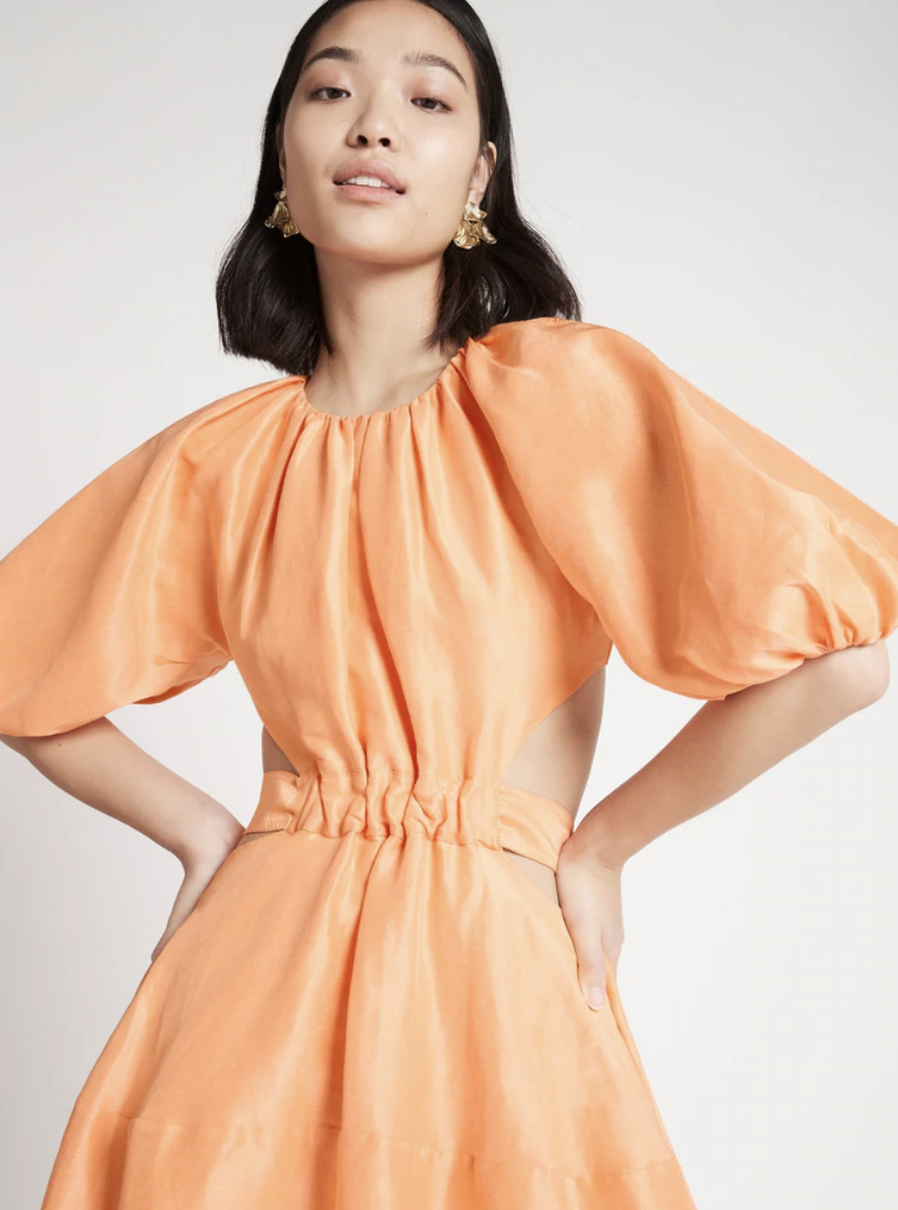 Loan a Aje Mimosa Cutout Midi Dress