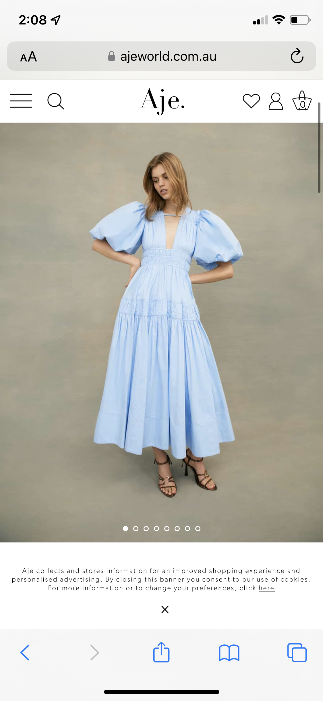 Loan a Aje Falling Water Gathered Midi Dress