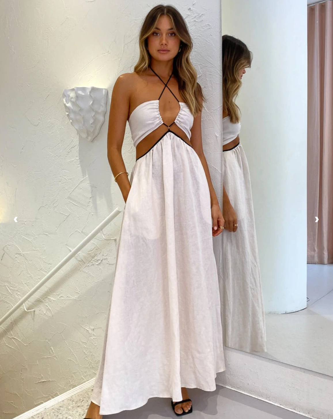 Cheap designer Bec & Bridge Noelle Cut Out Maxi Dress