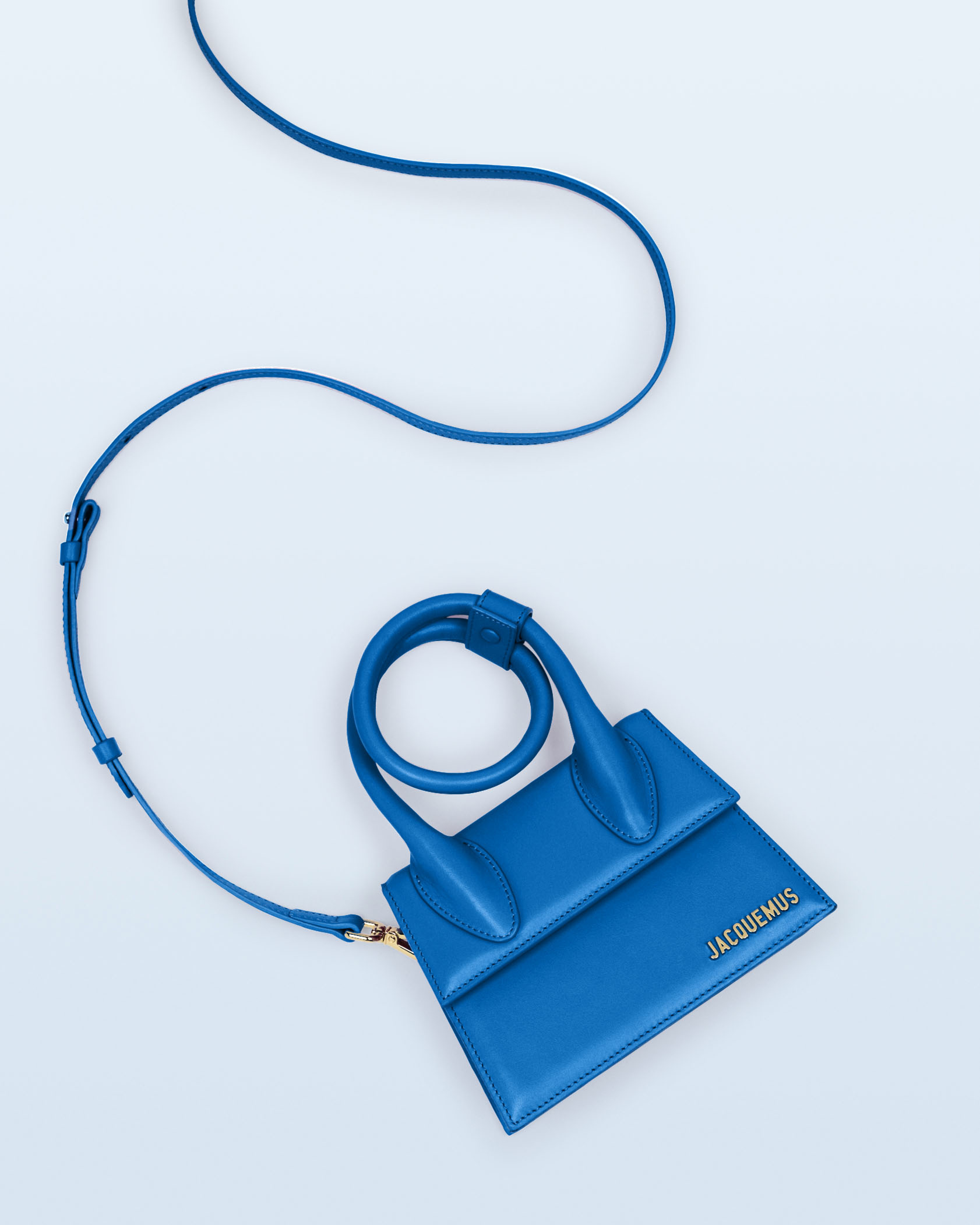 Designer rental Jacquemus Le Chiquito Noeud Tote Bag Blue