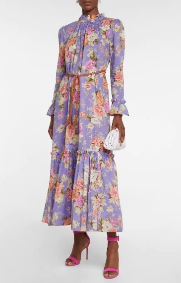 Rent a Zimmermann Pattie Frill Midi Dress