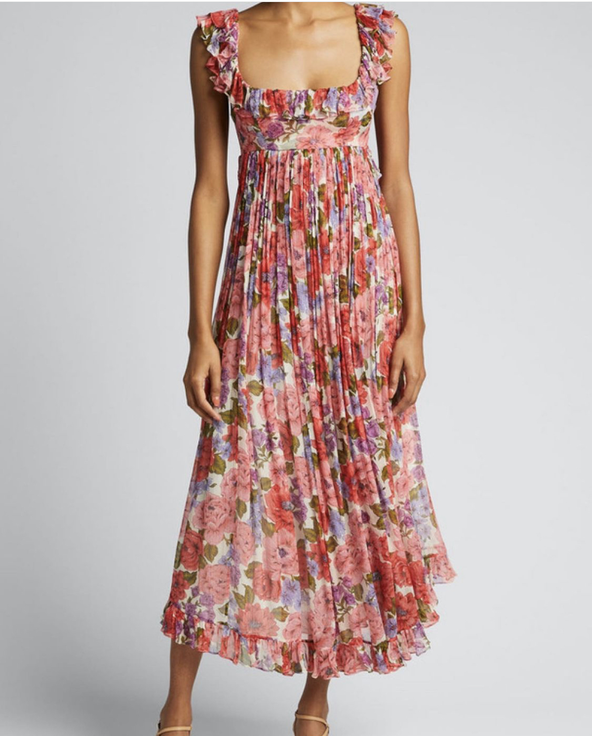 Cheap designer Zimmermann Poppy Frill Midi Dress