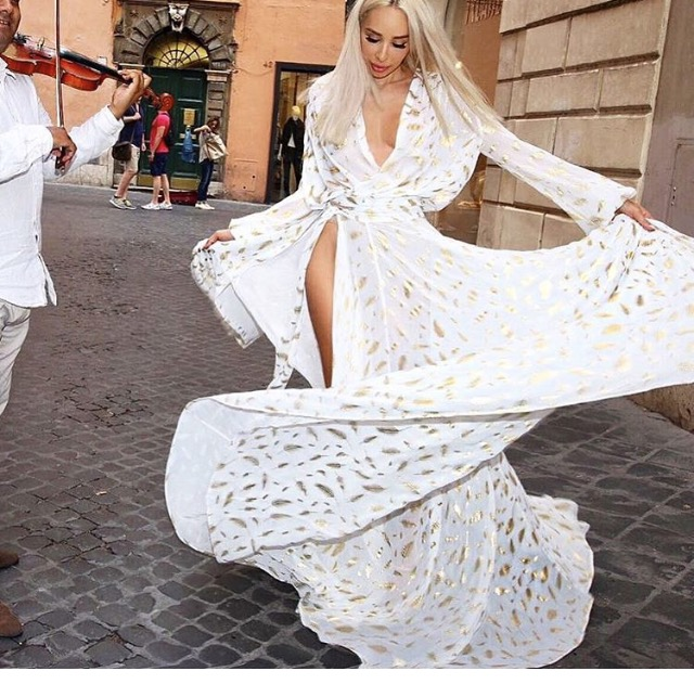 Rent a Constantina And Louise Adora Gold Feathers