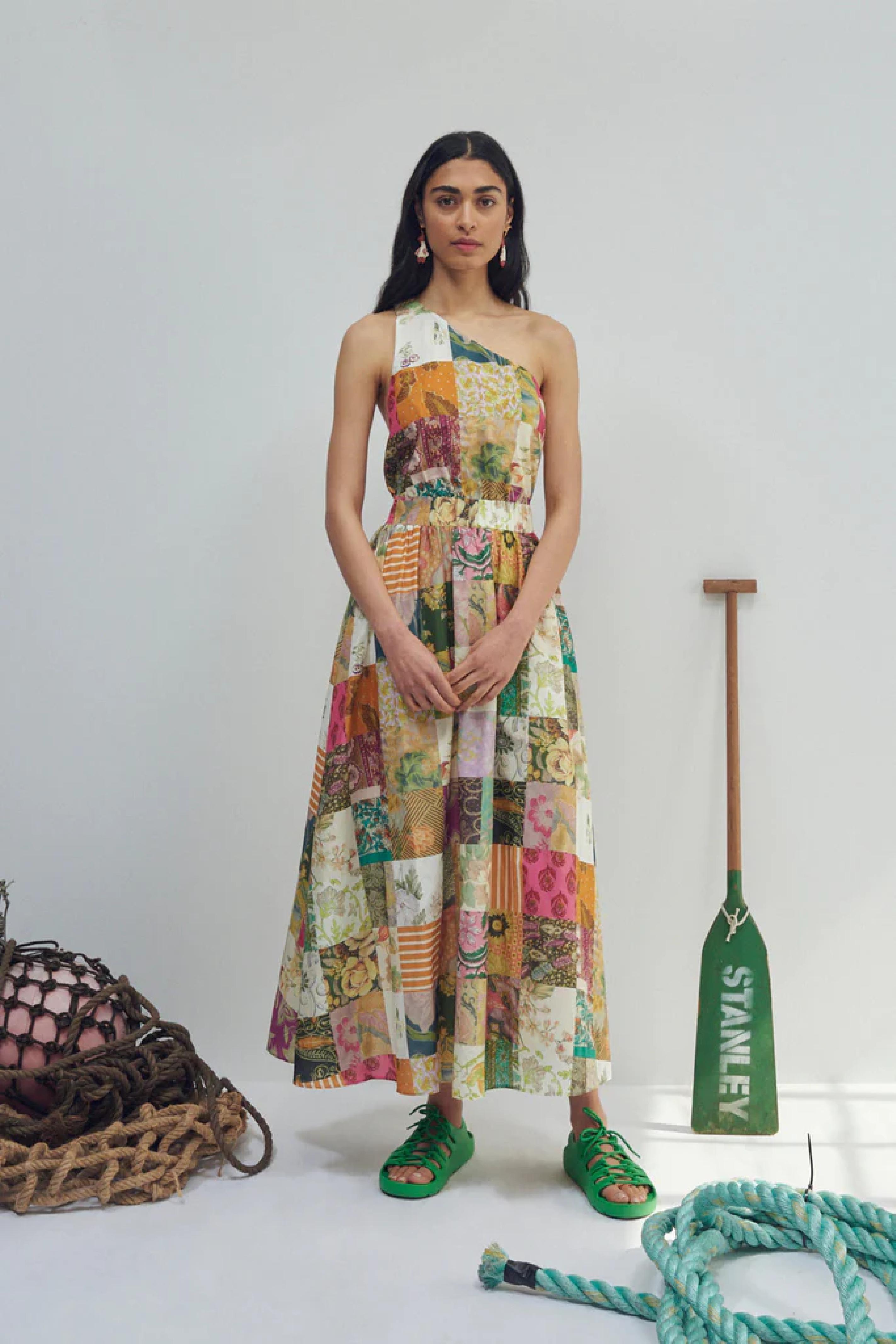 Loan a Alemais Hattie One Shoulder Midi Dress