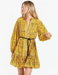 Designer rental Zimmermann Lulu Belted Ruffled Printed Cotton Mini Dress