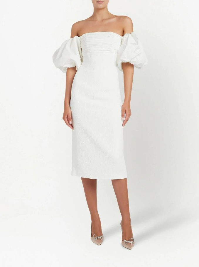 Rent a Rebecca Vallance Genevieve Puff Sleeve Midi Dress