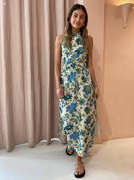 For rent a Sir The Label Celia Cross Back Gown In Marguerite Print