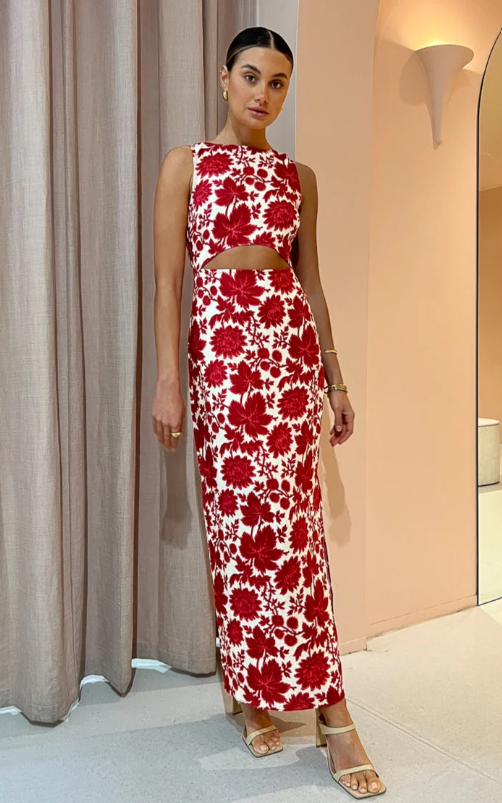 Loan a Sir The Label Sir The Label Cinta Cut Out Midi Dress Valentina