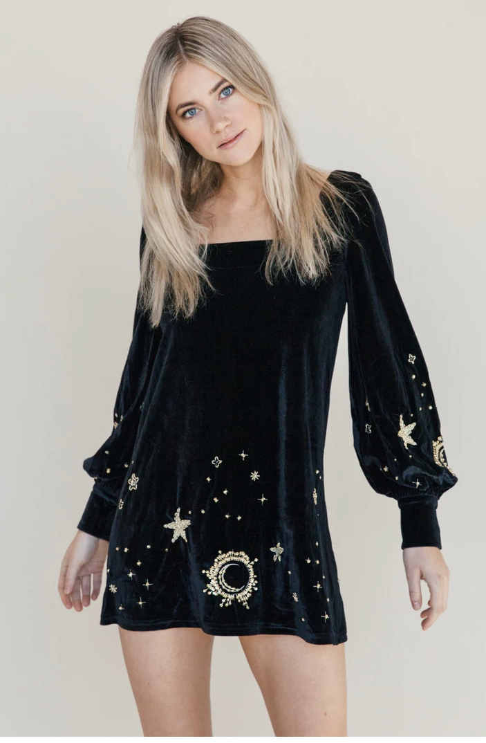 Loan a Lenni The Label Shadow Sleeved Dress Black