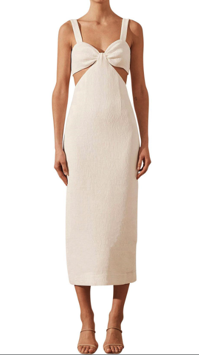 Rental Shona Joy Simone Gathered Cut Out Midi Dress