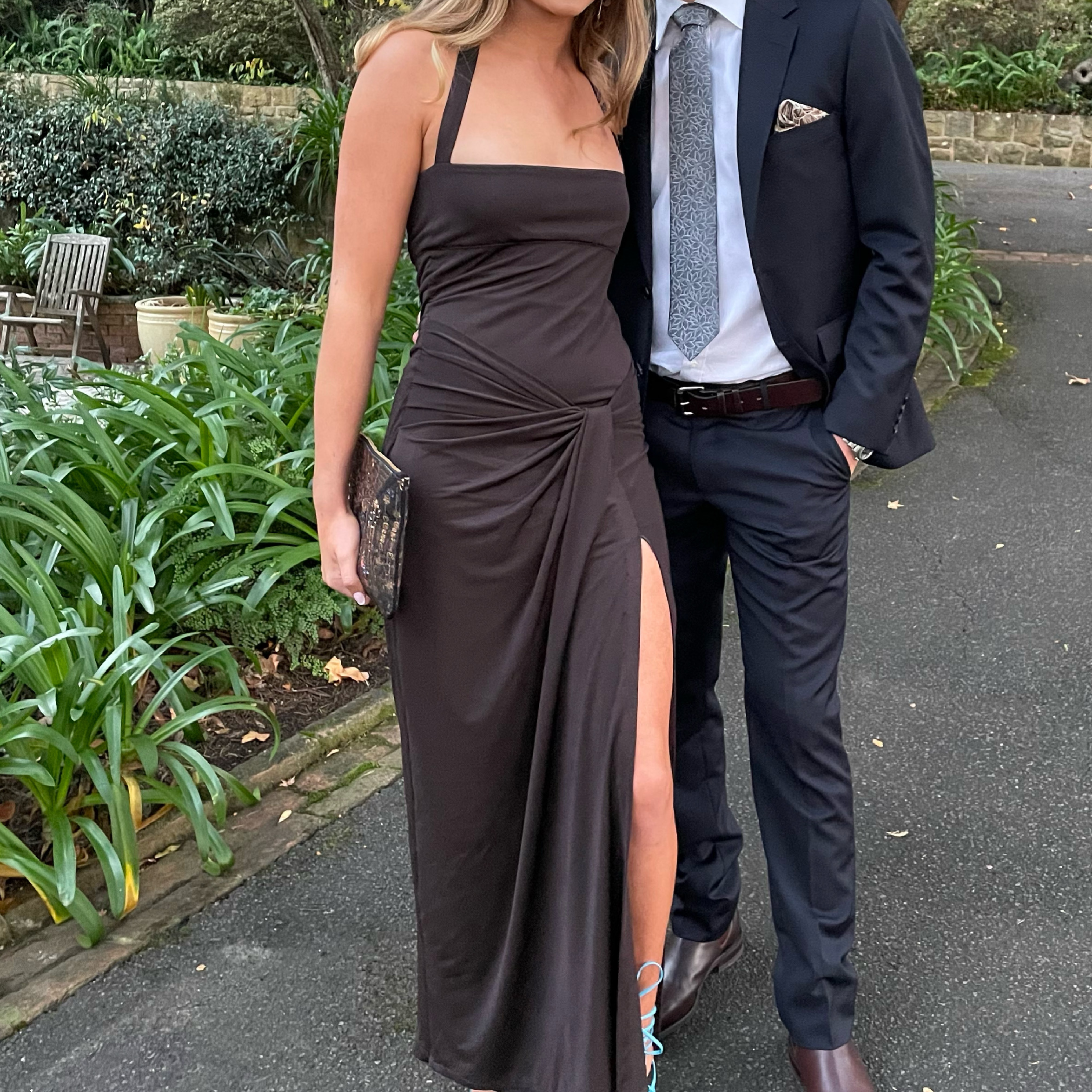 Cheap designer Hervé Léger Custom Brown Herve Ledger Inspired Gown