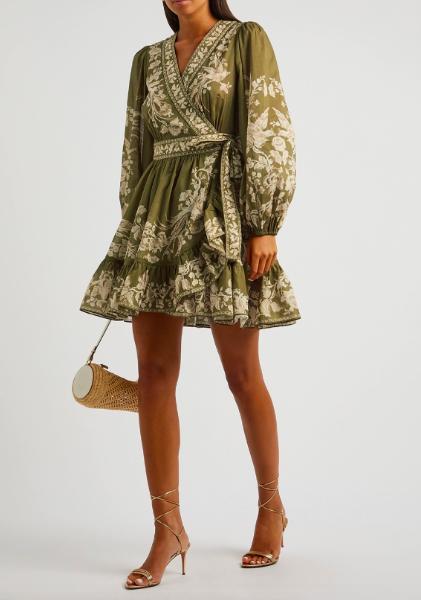 Formal rental Zimmermann Anneke Wrap Mini Dress