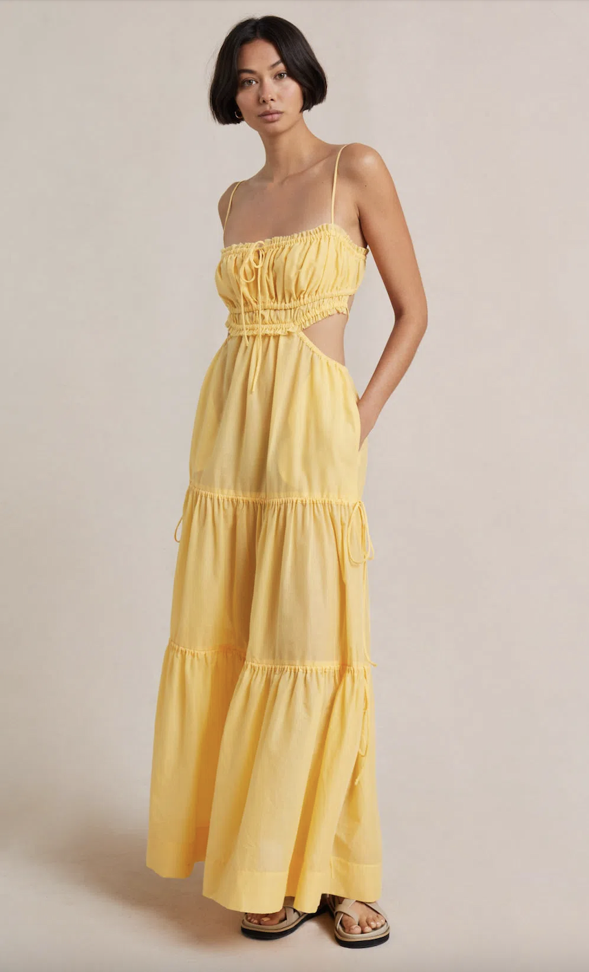 Designer rental Bec & Bridge Alexandra Tie Maxi Dress