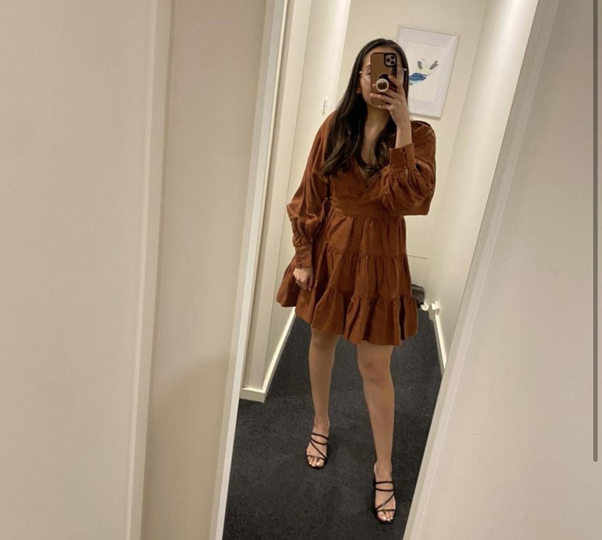 Rental Shona Joy Elsa Wrap Mini Linen Dress