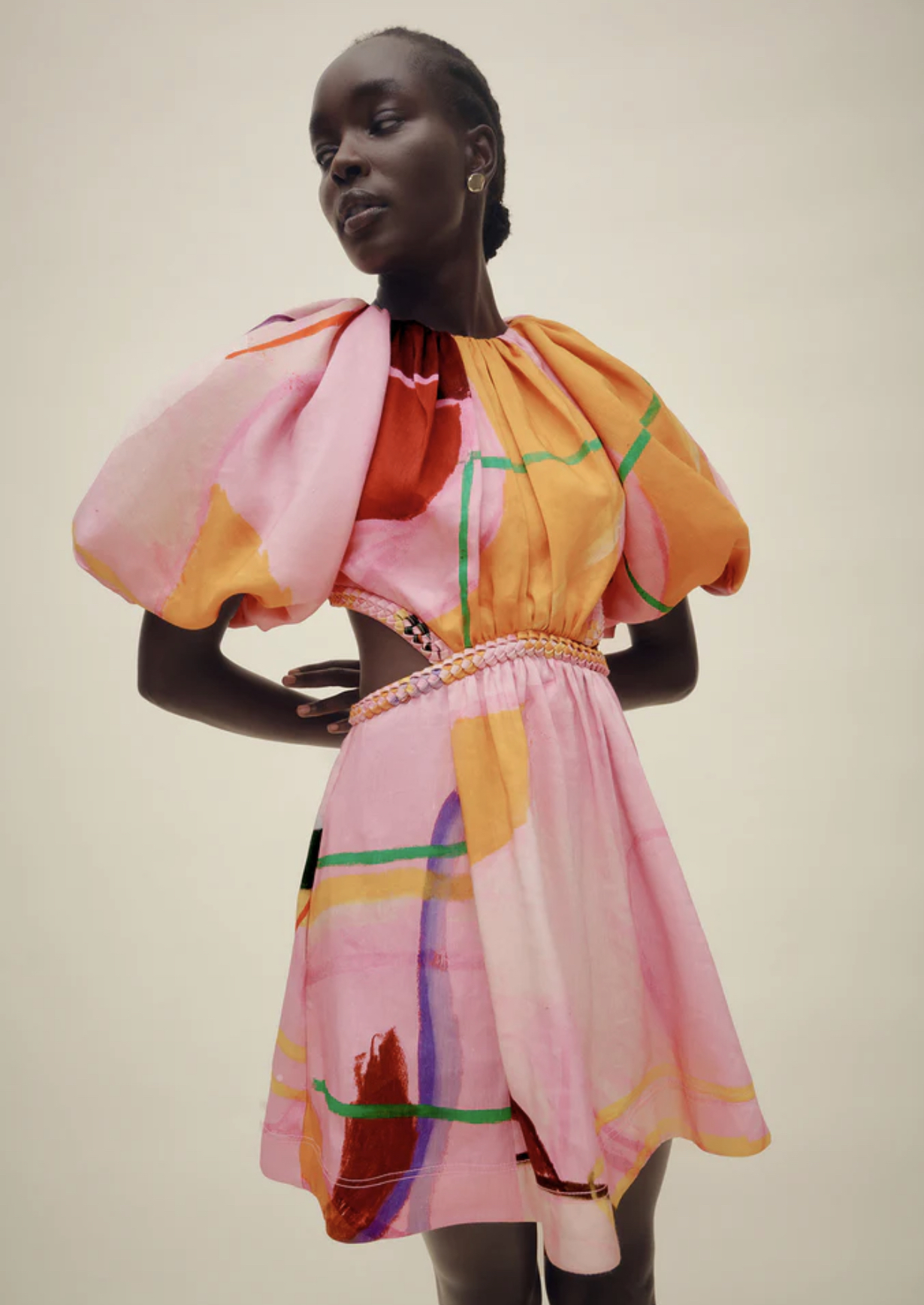 Loan a Aje Capucine Puff Sleeve Mini Dress