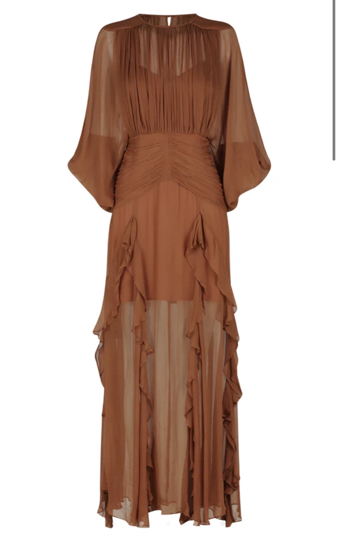 Hire a Shona Joy Lèonie Round Neck Balloon Sleeve Maxi Dres In Almond