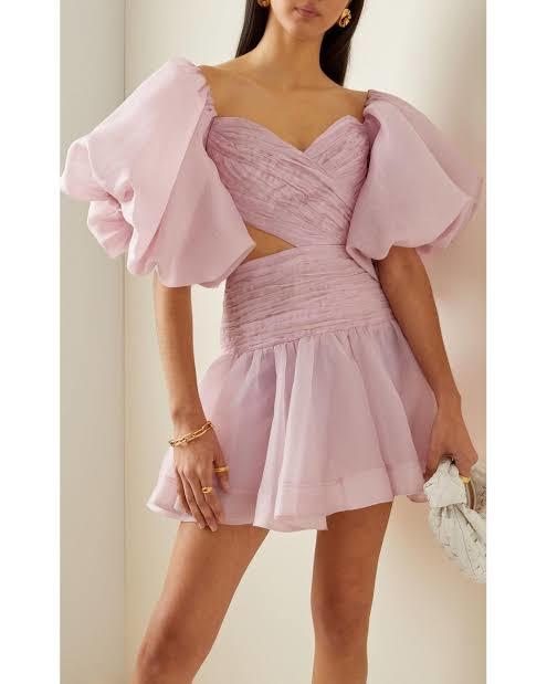 Affordable Aje Myriad Cut Out Mini Dress Lilac