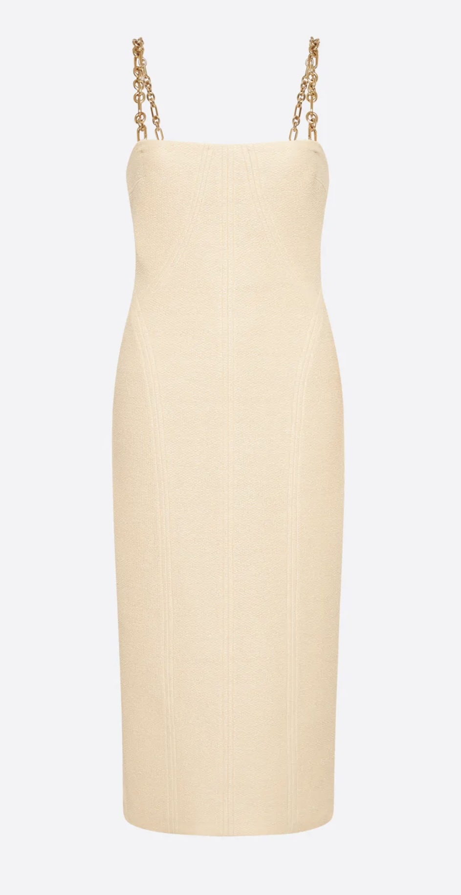 Hire a Manning Cartell Cream And Gold Neo Classic Midi Dress With Chain