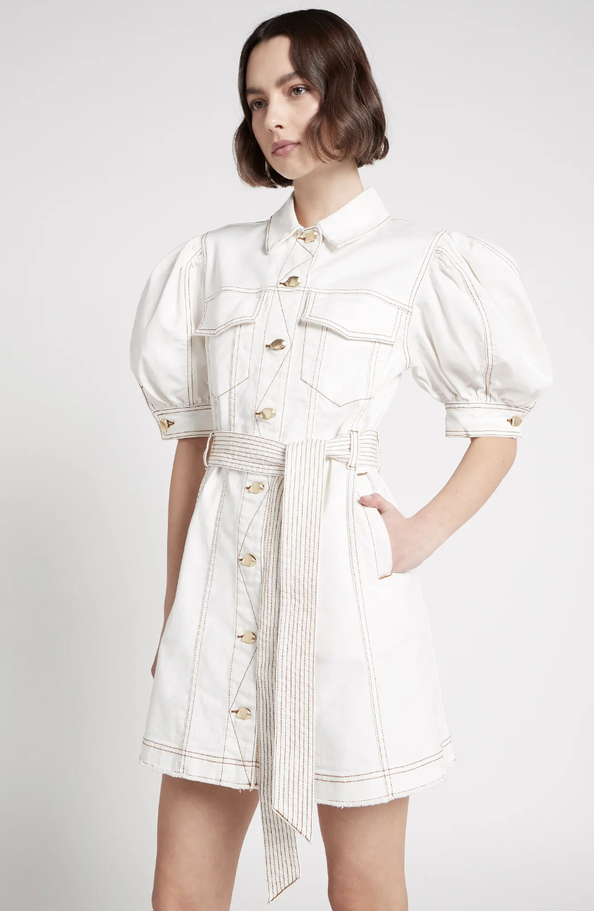 Rent a Aje Tori Denim Stitch Mini Dress