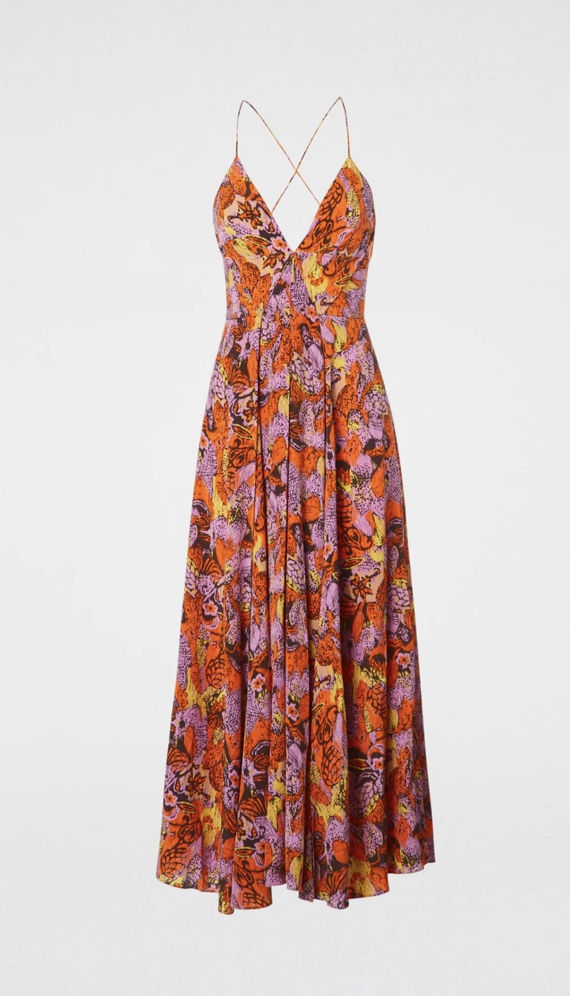 Hire a Scanlan Theodore Silk Ikat Floral Dress