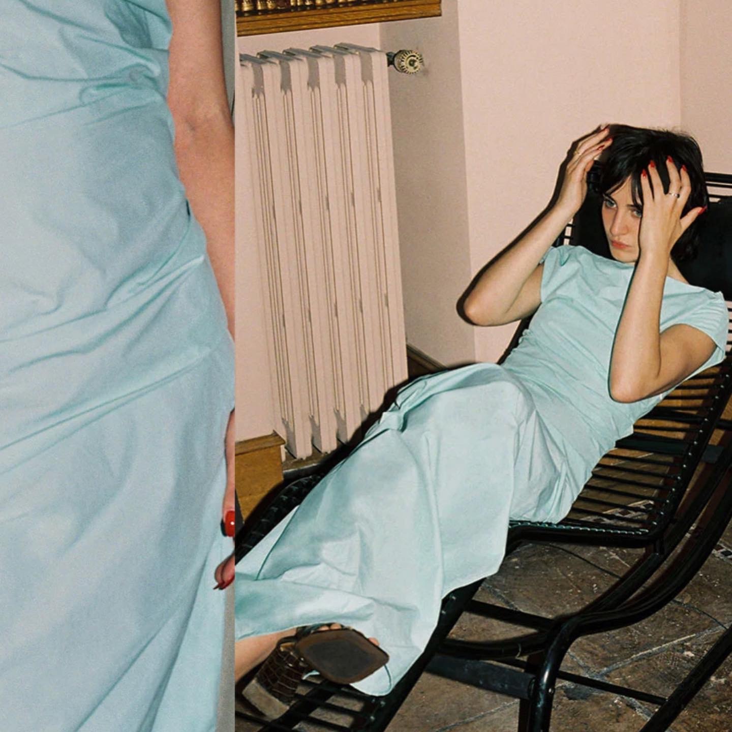 Borrow a Paris Georgia X Ssense Blue Remmy Maxi Dress