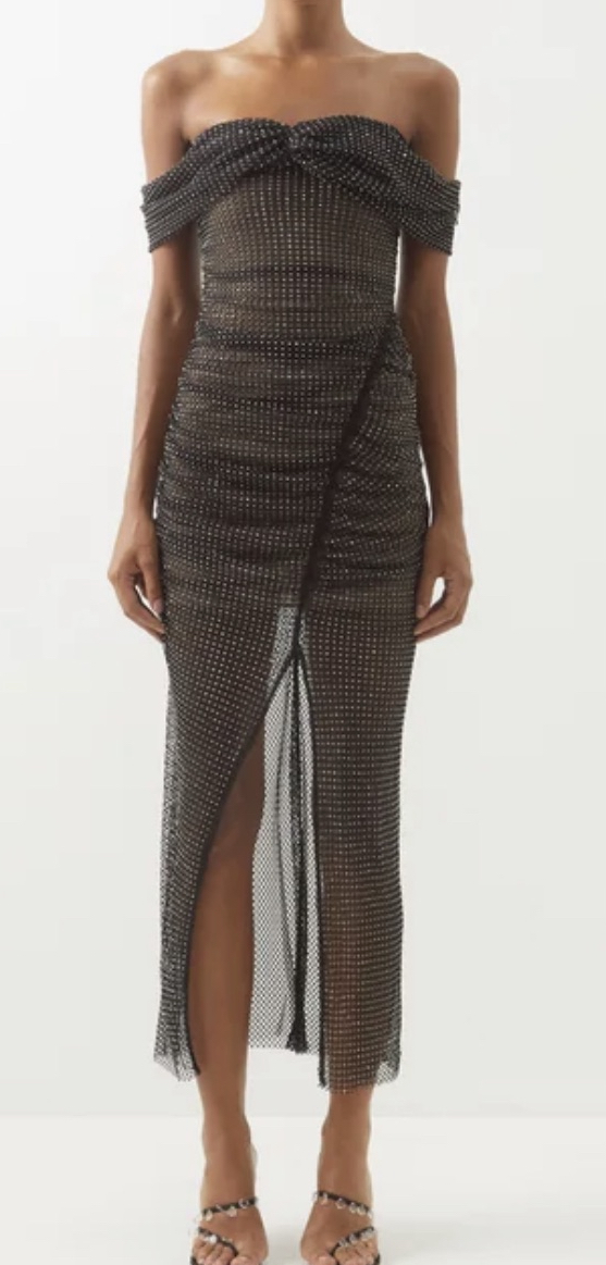 For rent a Self Portrait Embellished Net Dress