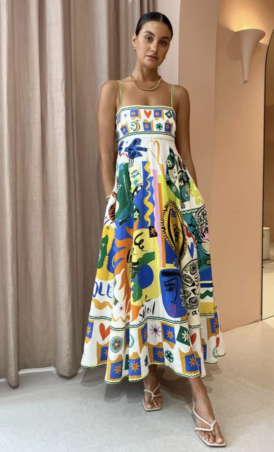 Loan a Alemais Soleil Sundress In Ivory