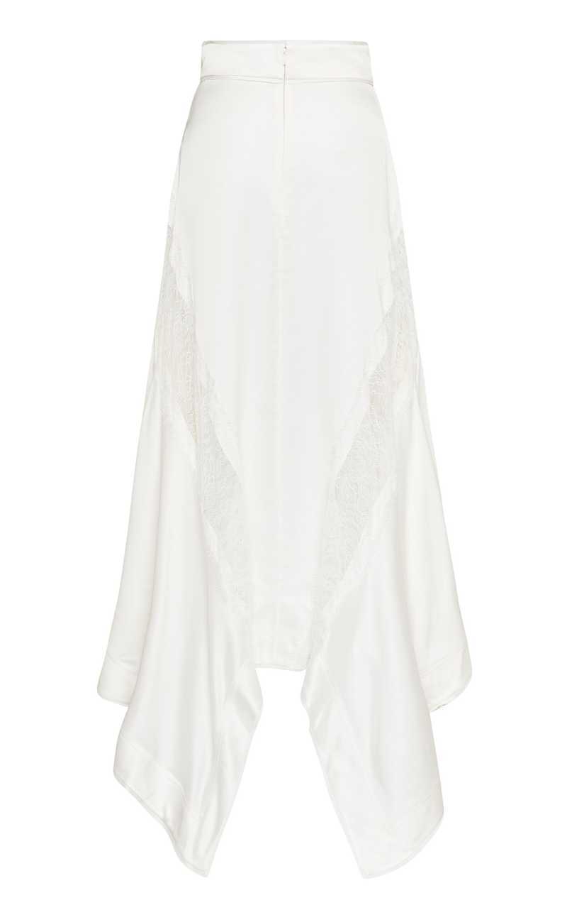 Rental Aje Veil Lace Trimmed Crepe Handkerchief Skirt