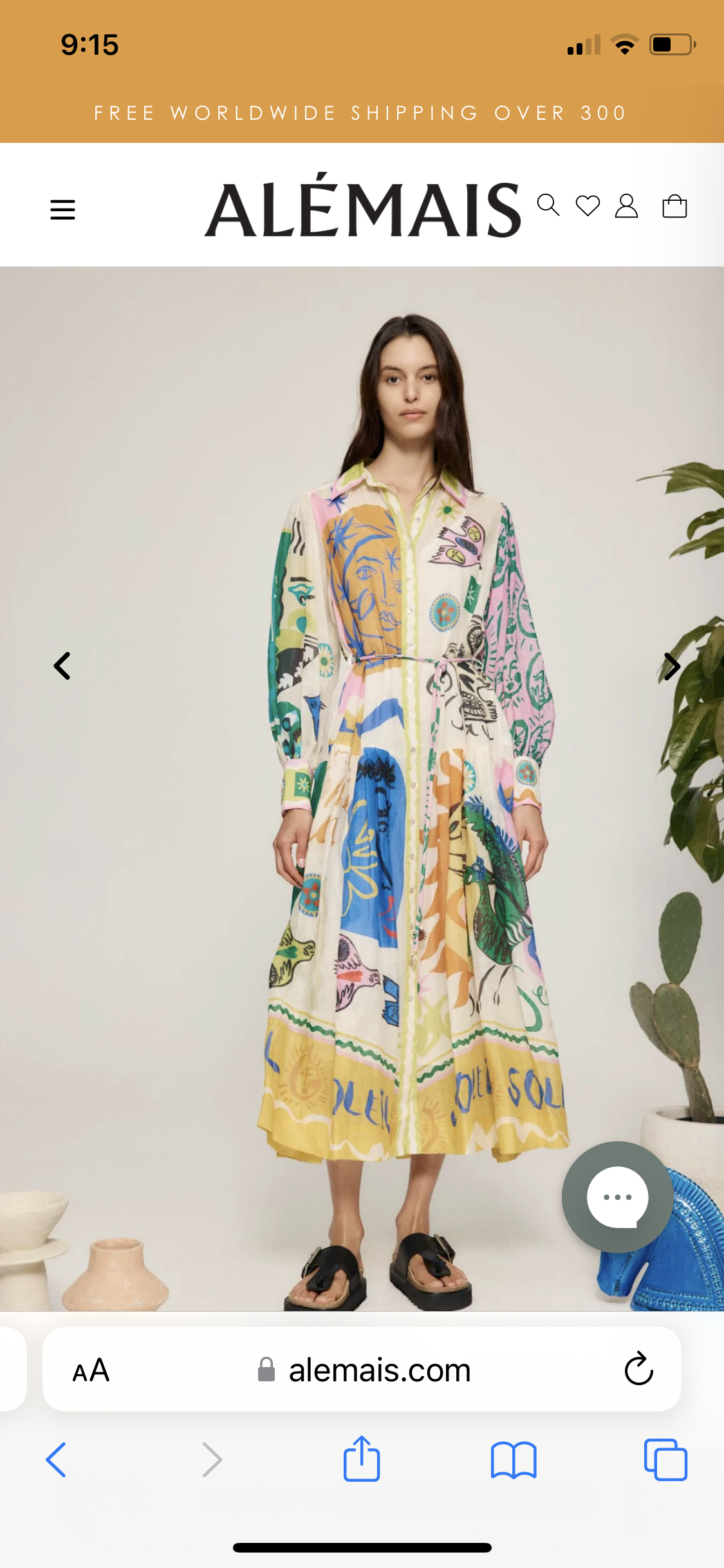 Designer rental Alemais Soleil Patchwork Shirt Dress