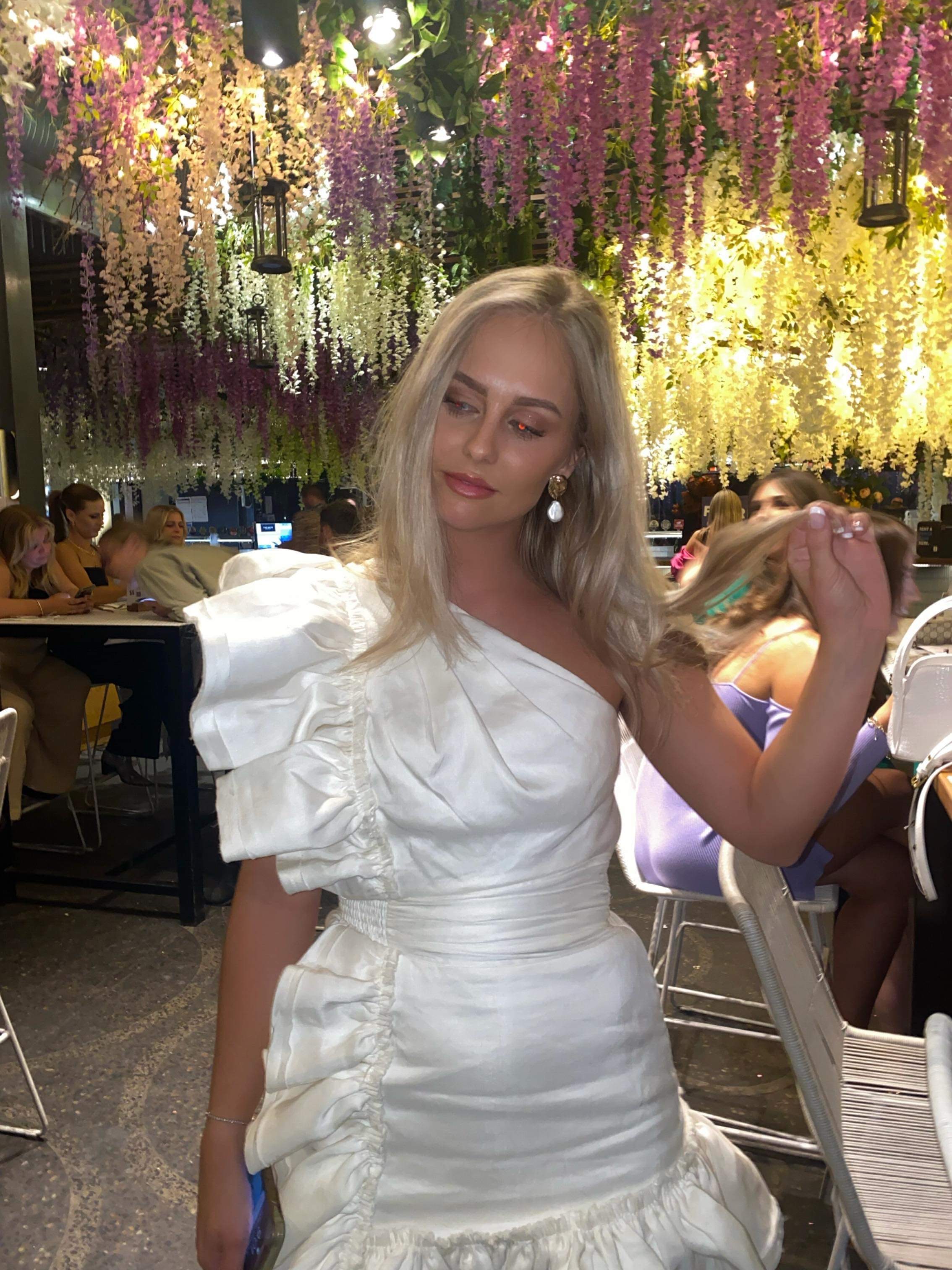 For rent a Aje Bonjour Asymmetric Mini Dress