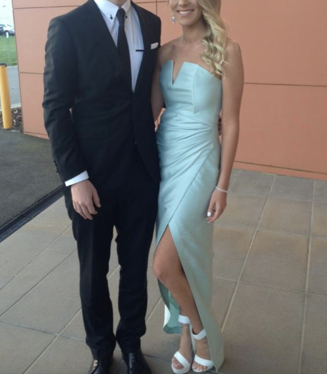 For rent a Bianca Spender Phantasm Dress Seafoam Blue