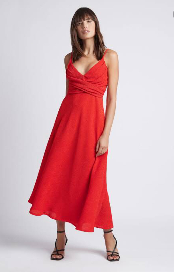 Rent a Sheike Red Wrap Midi