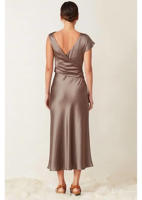 Affordable Bec And Bridge Piper Asym Midi Dress In Olive