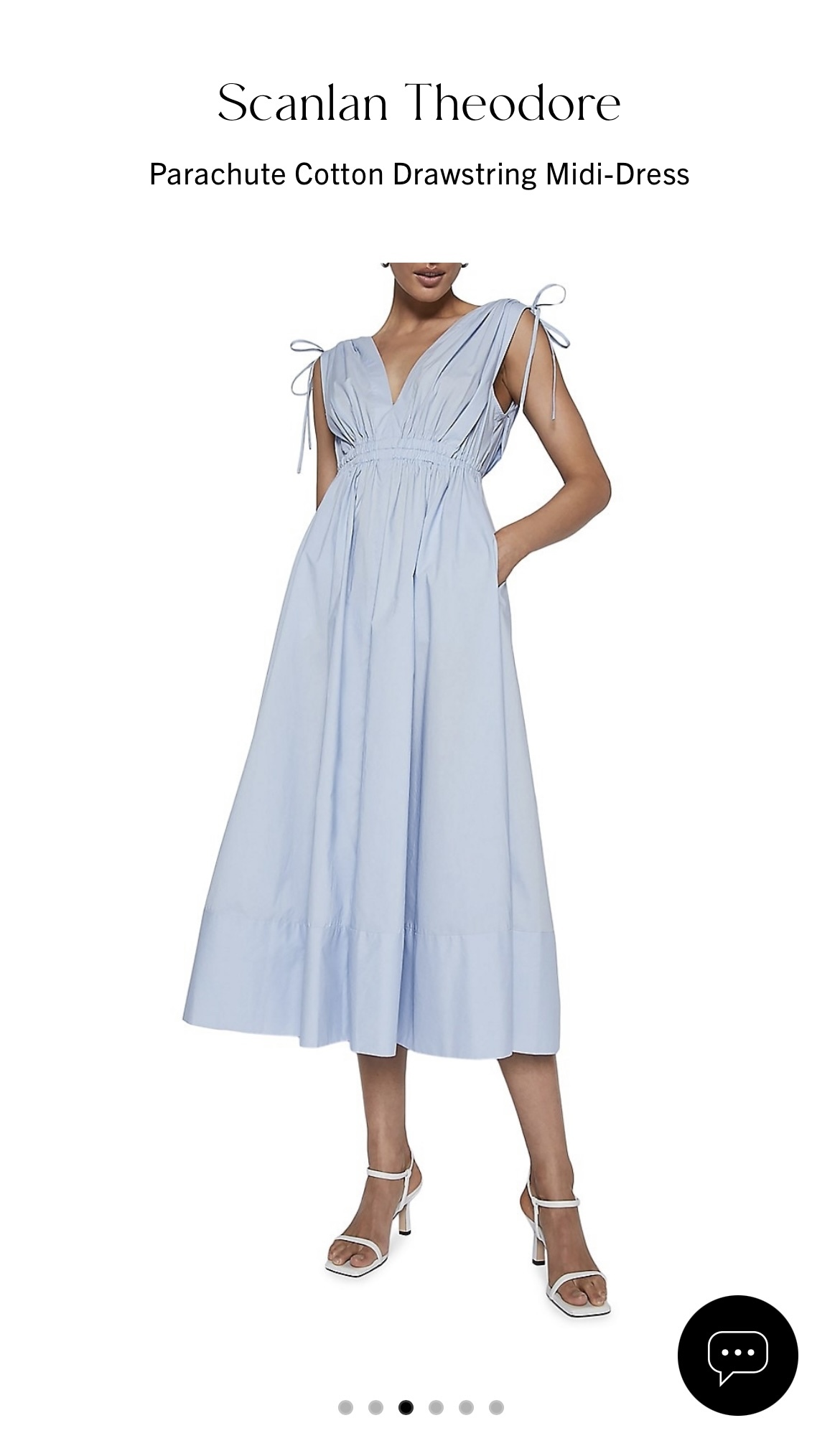 Rent a Scanlan Theodore Parachute Cotton Drawstring Midi Dress