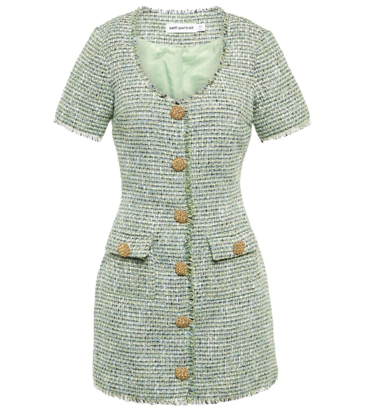 Designer rental Self Portrait Boucle Mini Dress