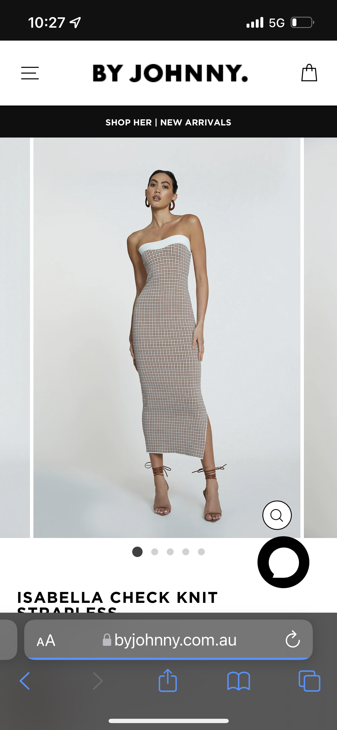 Hire a By Johnny Isabella Check Strapless Dress