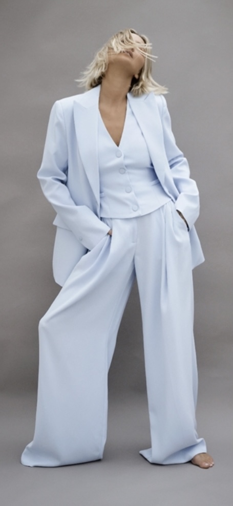 Cheap designer Cue Sky Blue Suit