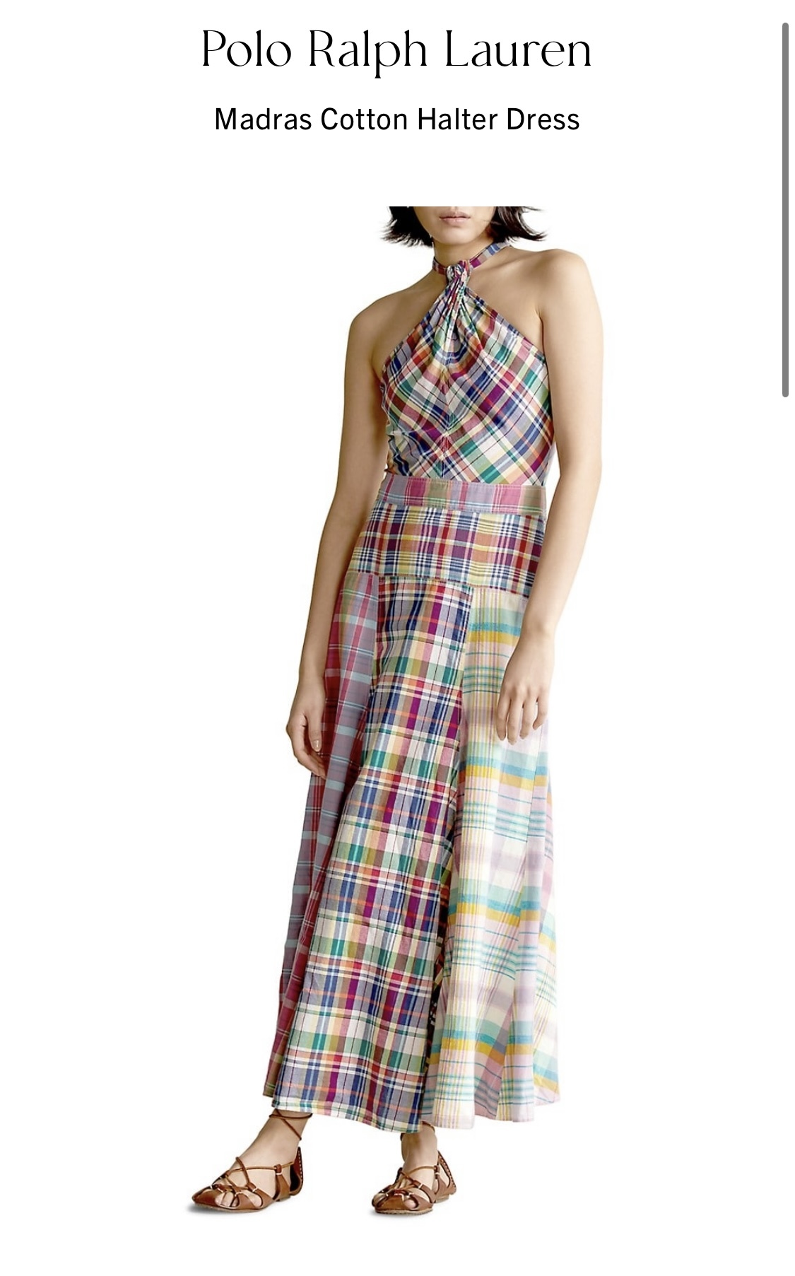 Rent a Polo Ralph Lauren Madras Cotton Halter Dress