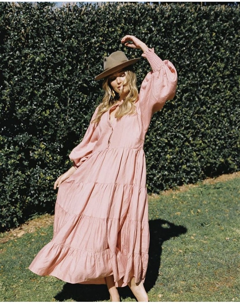 Borrow a La Boheme Girls Frida Tiered Maxi Dress